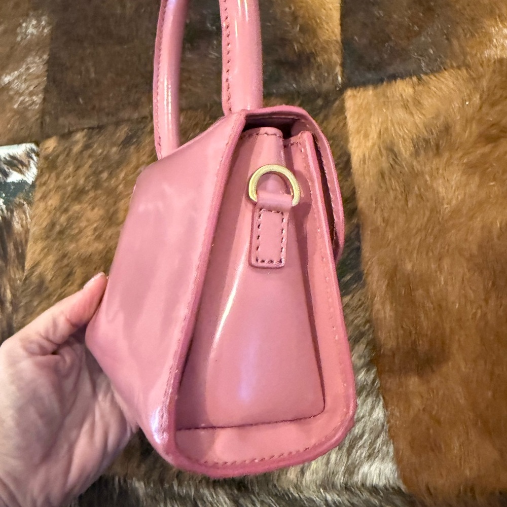 By Far Mini Pink Semi Patent Leather Bag - Picture 4 of 8